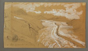 Suuri Aletsch-jäätikkö, Bernin Alpit, Sveitsi tekijältä Frederic Edwin Church