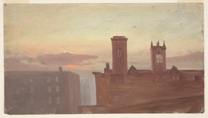 Housetops at Dawn, 10th Street, New York, NY tekijältä Frederic Edwin Church