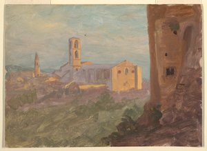 Italian tai Sveitsin kaupunki tekijältä Frederic Edwin Church