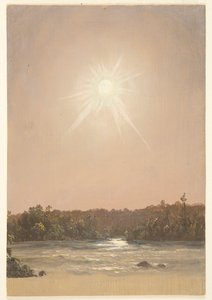 Myöhäinen iltapäivän aurinko virran yli tekijältä Frederic Edwin Church