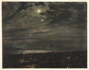 Kuutamoinen rannikko (mahdollisesti Maine) tekijältä Frederic Edwin Church