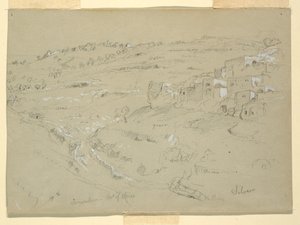 Öljyvuori, Betania, Siloam ja Jerusalem, Palestiina [Betania ja Silwan, Itä-Jerusalem ja Jerusalem, Israel] tekijältä Frederic Edwin Church