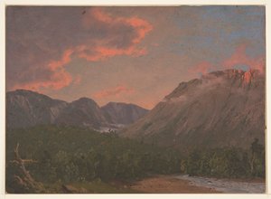 Paisatge de muntanya a Sunsetfinnish tekijältä Frederic Edwin Church