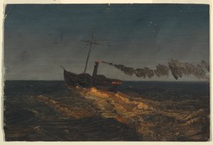 Mela höyrylaiva hämärässä tekijältä Frederic Edwin Church