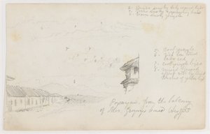 Popayan, Kolumbia; Verso: Vuoristomaisema, Kolumbia. tekijältä Frederic Edwin Church