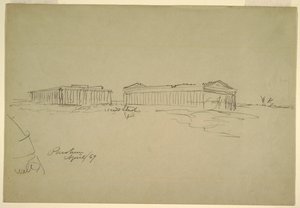 Luonnokset, Paestum, Etelä-Italia tekijältä Frederic Edwin Church