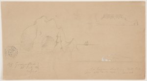 Luonnokset jäävuorista, Off Greenspond, Newfoundland tekijältä Frederic Edwin Church