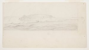 Tutkimus maalausta varten Niagaran putouksista tekijältä Frederic Edwin Church