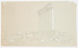 Jupiterin temppeli auringonnousussa, Baalbek tekijältä Frederic Edwin Church