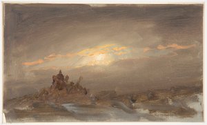 Talvimaisema kuutamossa tekijältä Frederic Edwin Church