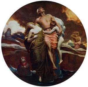 Ja meri antoi kuolleet, jotka olivat siinä, esillä 1892, 1912. tekijältä Frederic Leighton