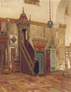 Damaskoksen suuren moskeijan Mimbarin moskeijan sisustus tekijältä Frederic Leighton
