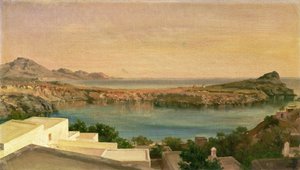 Lindos, Rodos, n. 1867 (öljy kankaalle) tekijältä Frederic Leighton