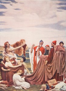 Foinikialaiset käyvät kauppaa varhaisten brittien kanssa, esimerkki Hutchinsonin kansojen historiasta tekijältä Frederic Leighton