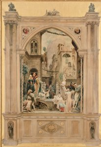Valmistautuminen festalle, Firenze, 1851 tekijältä Frederic Leighton