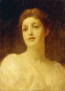 Tytön pää, tekijältä Frederic Leighton