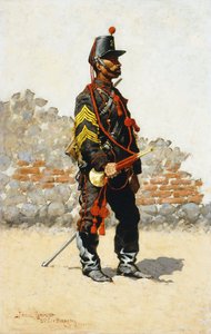 Ratsuväen Bugler, 1889 tekijältä Frederic Remington