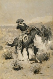 Days on the Range ("Kädet ylös!") tekijältä Frederic Remington