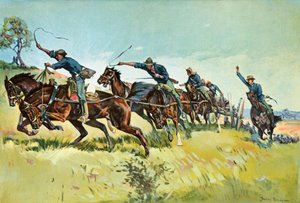 Grimesin akku nousee El Pozon kukkulalle tekijältä Frederic Remington