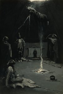 Intiaanien tulijumala (Lääkehevosen meno) tekijältä Frederic Remington