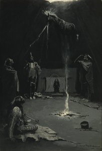 Intiaanien tulijumala (Lääkehevosen meno) tekijältä Frederic Remington