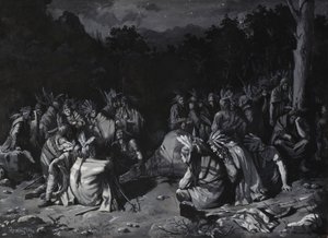 Intialainen kokoontuminen tekijältä Frederic Remington