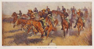 Eteläisellä tasangolla vuonna 1860, pub.1909 tekijältä Frederic Remington