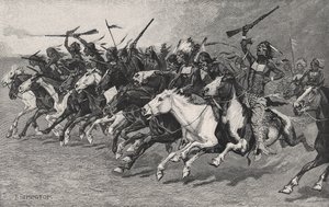 Varaus aurinkonapalla tekijältä Frederic Remington