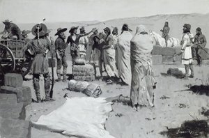 Tulkki heilutti nuorisolle, noin 1900 tekijältä Frederic Remington