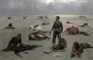 Mitä merkitsemätön lehmä on maksanut, 1895 tekijältä Frederic Remington