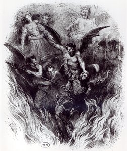Kuvitus Hector Berliozin (1803-69) orkesterisoitolle "La Damnation de Faust" (1846) 1854