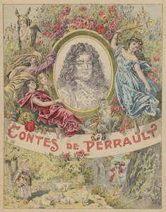 Les Contes de Perraultin otsikkosivukuvitus (värilitho) tekijältä Frederic Theodore (after) Lix