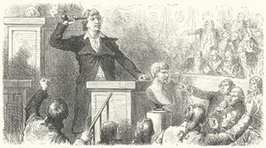 Jean-Paul Marat kansalliskonventin tribüünissä 1792 tekijältä Frederic Theodore after Lix