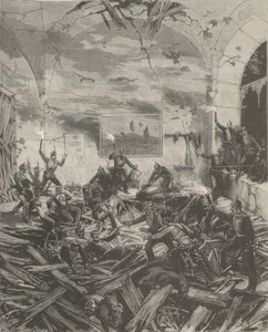 Talvipalatsi räjähdyksen jälkeen, iltana 17. helmikuuta 1880. tekijältä Frederic de Haenen