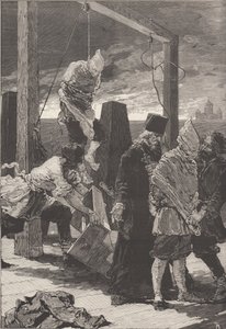 Aleksanteri Kvjatkovskin ja Andrei Presnyakovin teloitus 16. marraskuuta 1880. tekijältä Frederic de Haenen