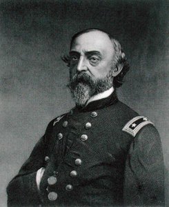 George Gordon Meade (1815-72), Robert E. Whitechurchin (1814-c.83) kaiverrus valokuvan jälkeen (kaiverrus) tekijältä Frederick (after) Gutekunst