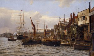 "The River at Limehouse", 1890 tekijältä Frederick A Winkfield