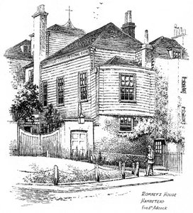 George Romneysin talo, Hampstead, Lontoo, 1912 tekijältä Frederick Adcock