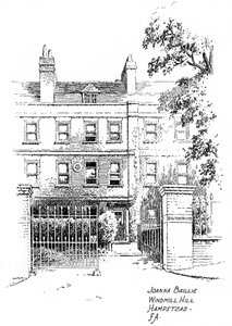 Joanna Bailliesin talo, Windmill Hill, Hampstead, Lontoo, 1912 tekijältä Frederick Adcock