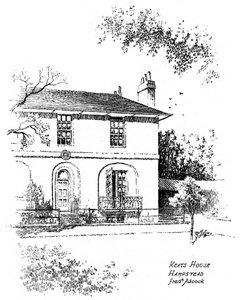 Keats House, Hampstead, Lontoo, 1912. tekijältä Frederick Adcock