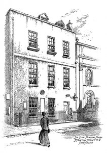 Sir Isaac Newtons House, St Martins Street, Lontoo, 1912.