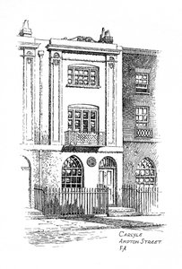 Thomas Carlylesin talo, Ampton Street, Lontoo, 1912 tekijältä Frederick Adcock