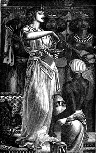 Kleopatra VII 69-30 eKr., Egyptin kuningatar, liuottaa helmiä viiniin, 1866