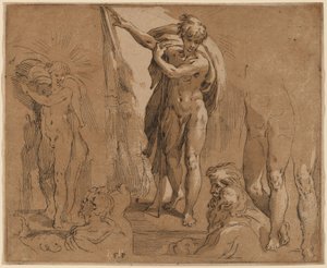 Pyhä Johannes Kastaja tekijältä Frederick Bloemaert after Parmigianino