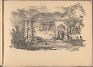 Yksi kuudenkymmenen mökkiluonnoksen sarjasta. Lontoo, 1825.