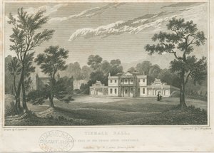 Tixall Hall: kaiverrus, nd [c 1830] (painettu)