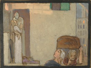 Study for The Farewell, n. 1907 (tempera paperille) tekijältä Frederick Cayley Robinson