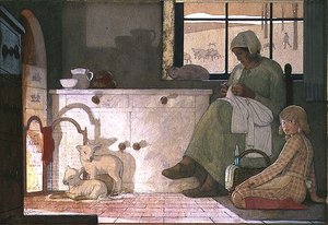 Tutkimus "Kasvattajaäidille" tekijältä Frederick Cayley Robinson