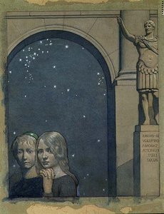 Lapset saapuvat Luxury Palaceen, luultavasti Maeterlinckin "The Bluebird" -kirjasta tekijältä Frederick Cayley Robinson