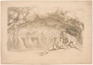 Nymfien tanssi, elokuvasta The Tempest (Myrsky) tekijältä Frederick Christian Lewis